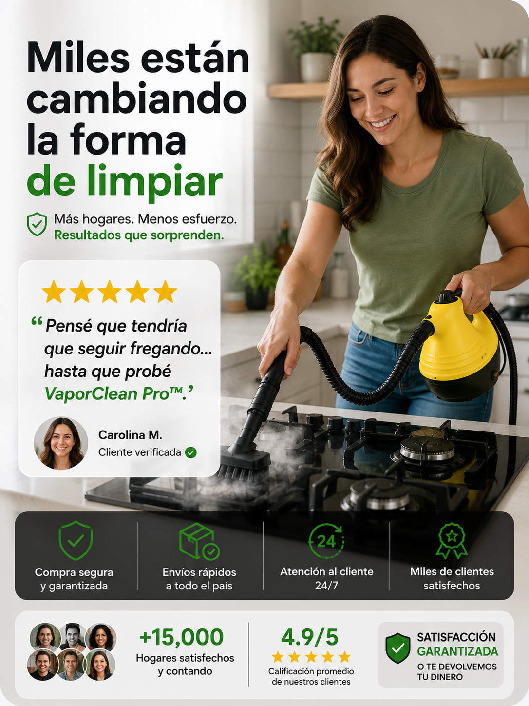 VaporClean Pro™ - Limpieza profunda del hogar con menos esfuerzo
