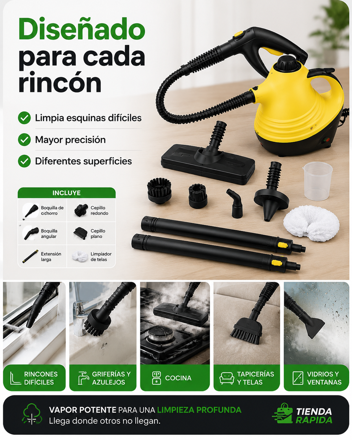 VaporClean Pro™ - Limpieza profunda del hogar con menos esfuerzo