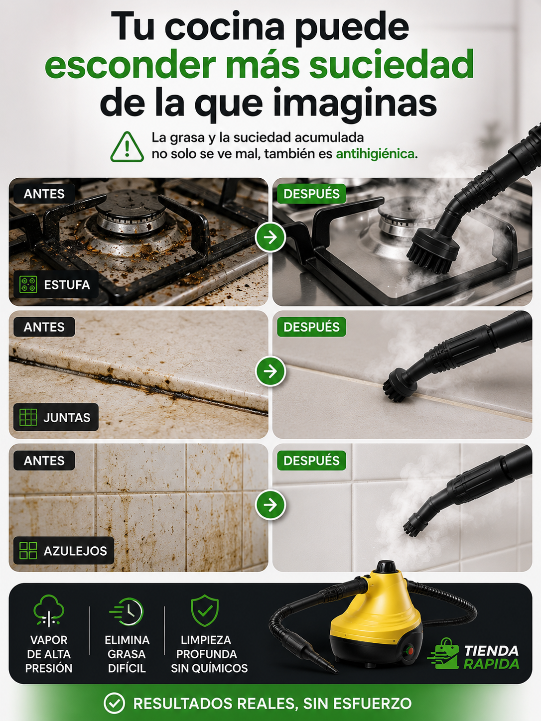 VaporClean Pro™ - Limpieza profunda del hogar con menos esfuerzo