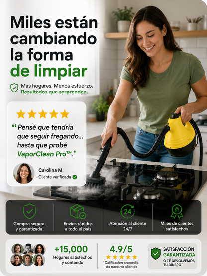 VaporClean Pro™ - Limpieza profunda del hogar con menos esfuerzo